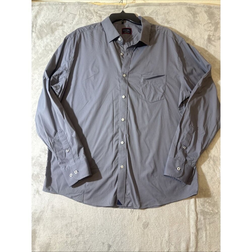 Men’s Untuckit Button Up Shirt Gray XX- Large xxl